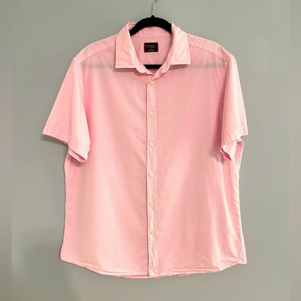 Untuckit 100% Cotton Short Sleeves Shirts Men Size XL